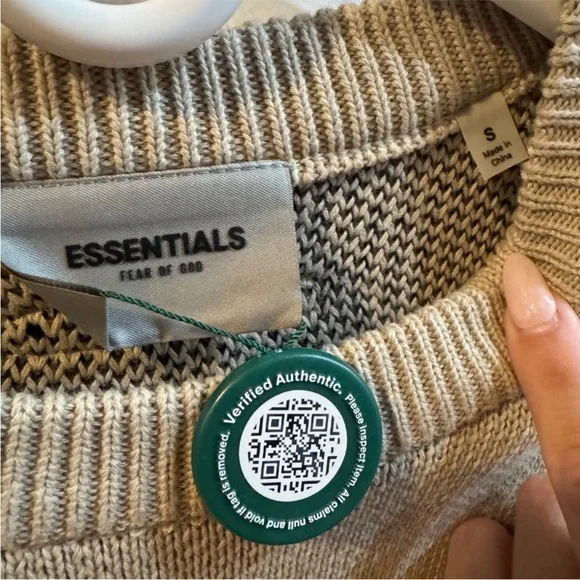 Essentials Tan Knit Sweater - Picture 2 of 3